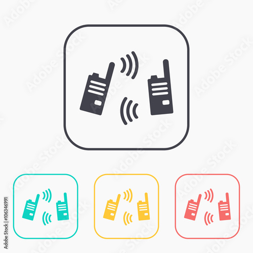 vector illustration of modern radio