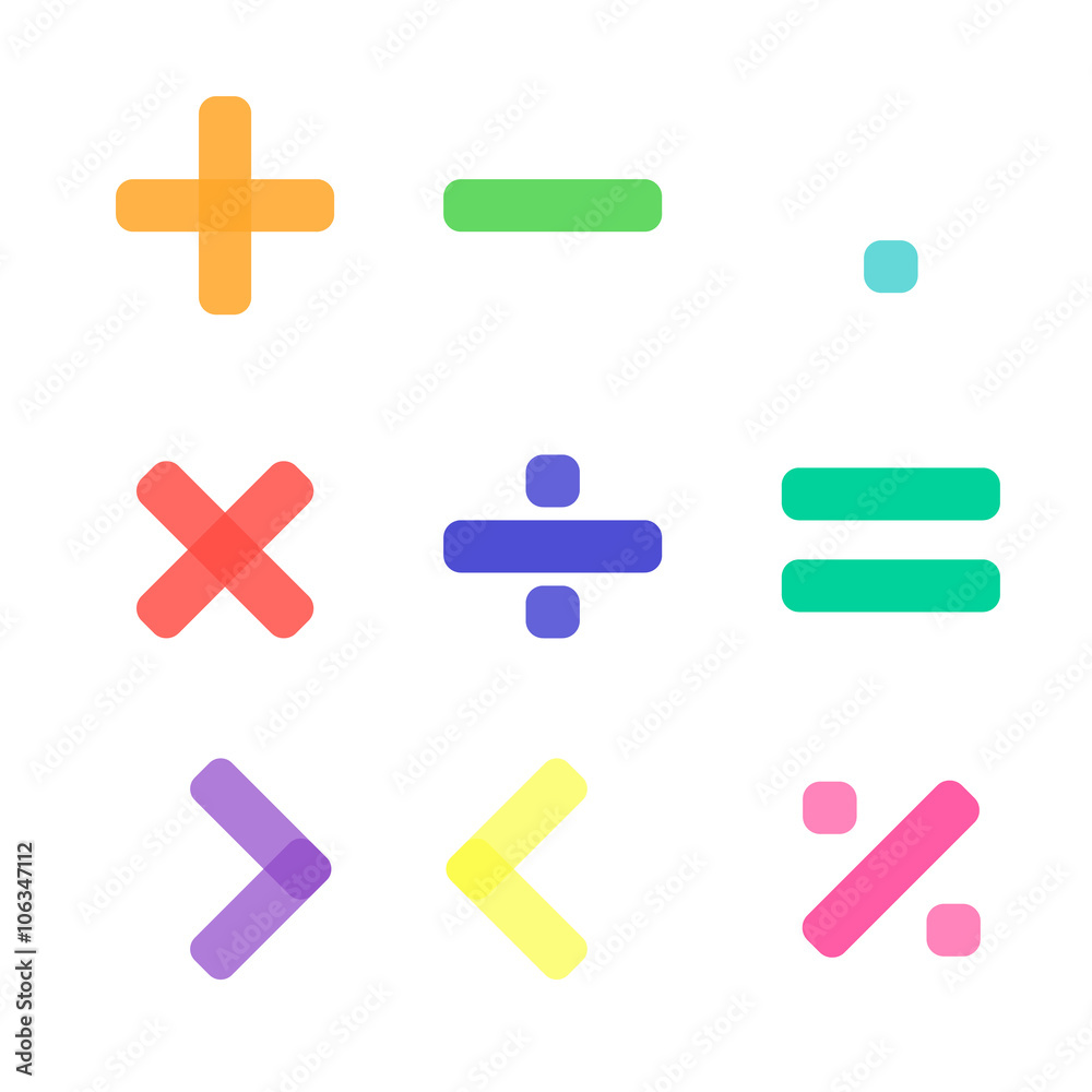 Fototapeta premium Math symbol in white background