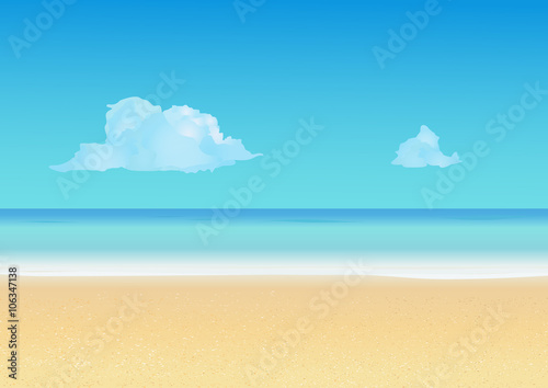 Canvas Print Summer background with tropical beach
