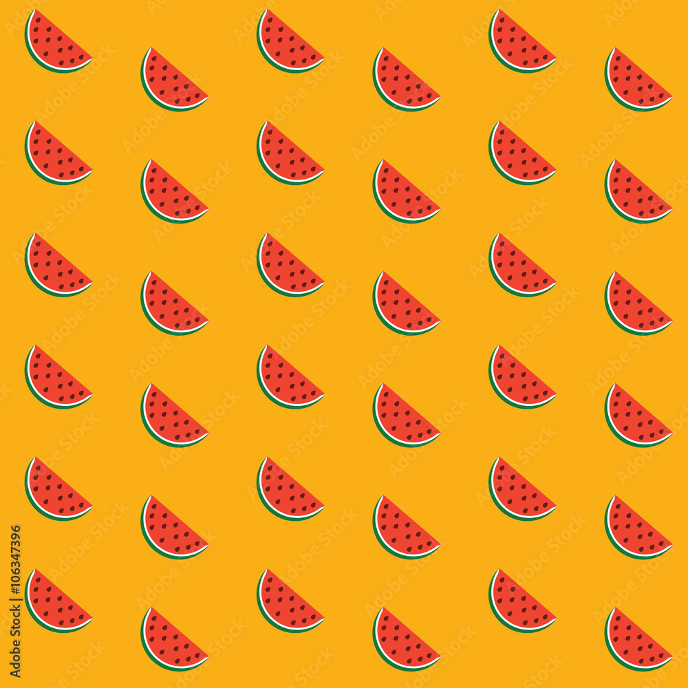 Seamless background with a pattern of juicy ripe pieces of watermelon Seamless background with a pattern of juicy ripe pieces of watermelon