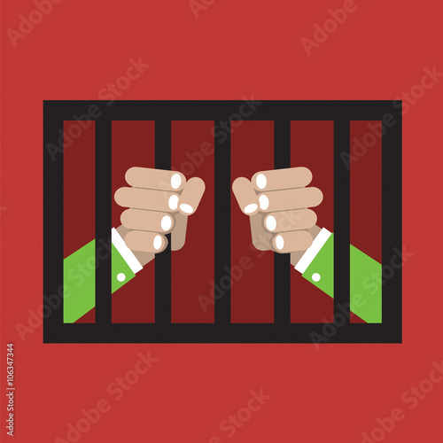 Prison Bars Graphic Vector Illustration.