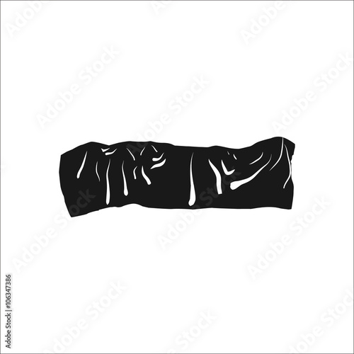 Dead body corpse under white cloth simple icon on white  background