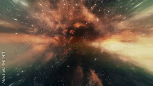 Wormhole straight through time and space, clouds, and millions of stars.
 
Warp straight ahead through this science fiction wormhole!