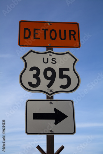 Route 395 Detour Sign