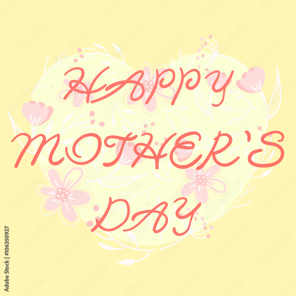 happy mother's day gift card template