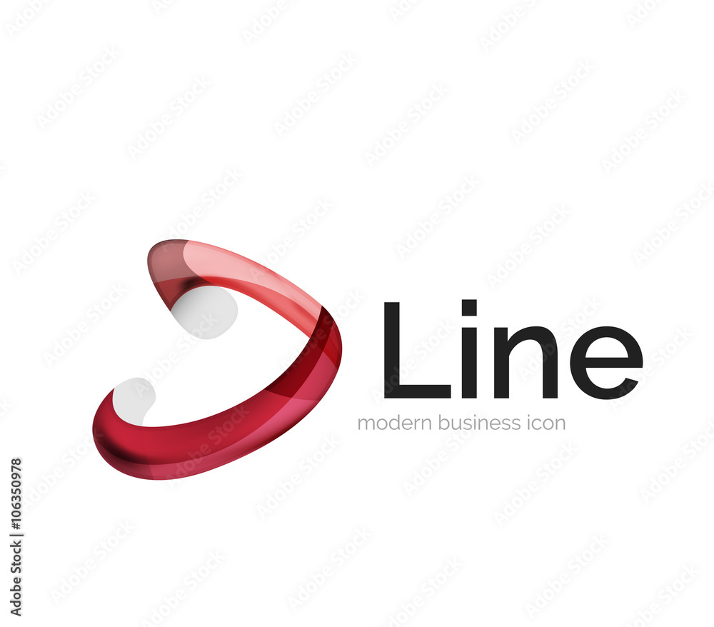 Modern vector ribbon logo Modern vector ribbon logo