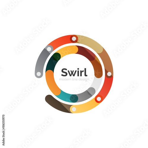 Vector swirl circle logo