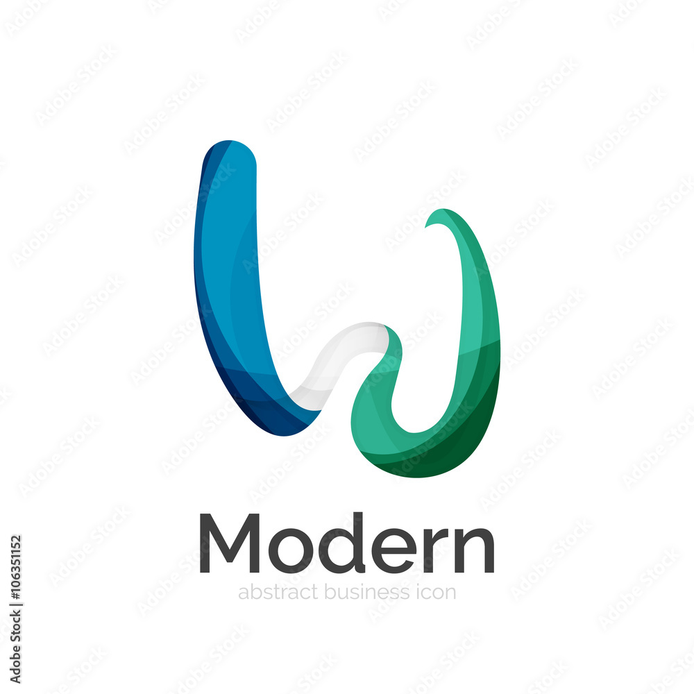 Obraz premium Vector ribbon logo