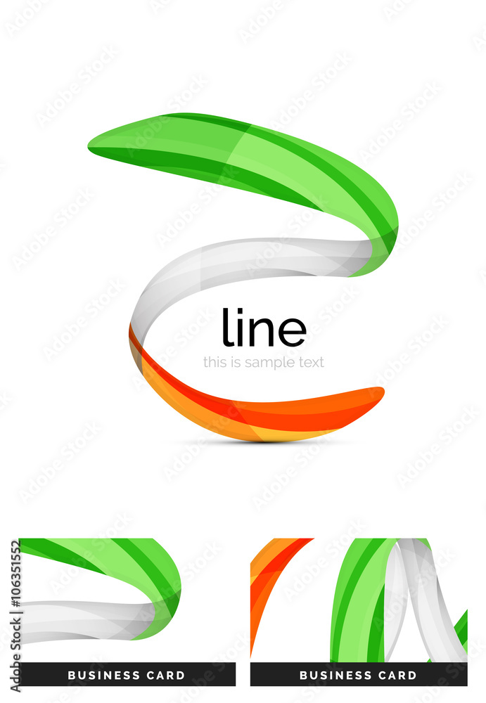 Swirl wavy ribbon, abstract concept Swirl wavy ribbon, abstract concept