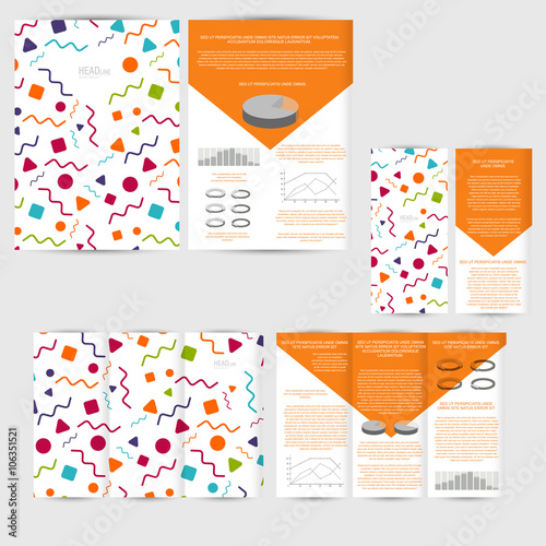 Set of design template with flyer  poster  brochure.