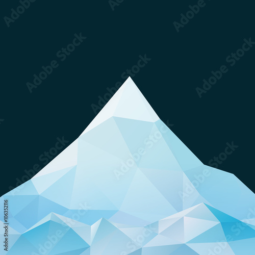 Abstract mountain landscape in polygonal origami style.