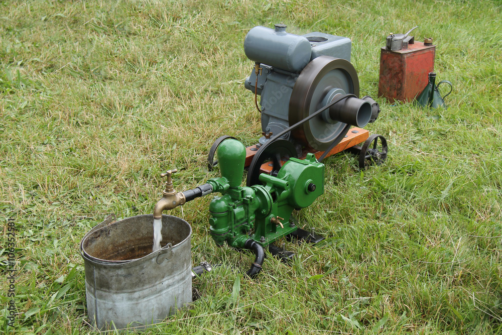 A Vintage Motor and Pump in Working Order.
