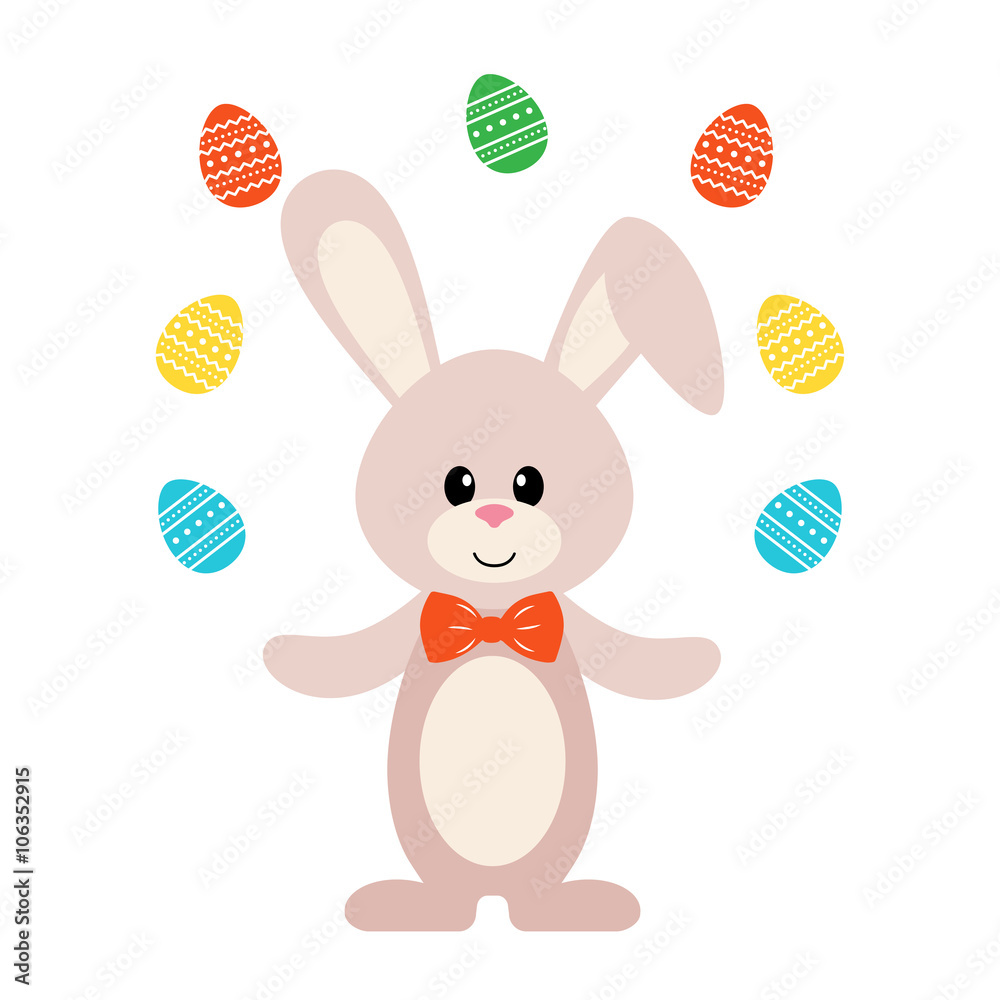 Obraz premium easter bunny with eggs
