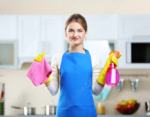 Cleaning concept. Portrait ...