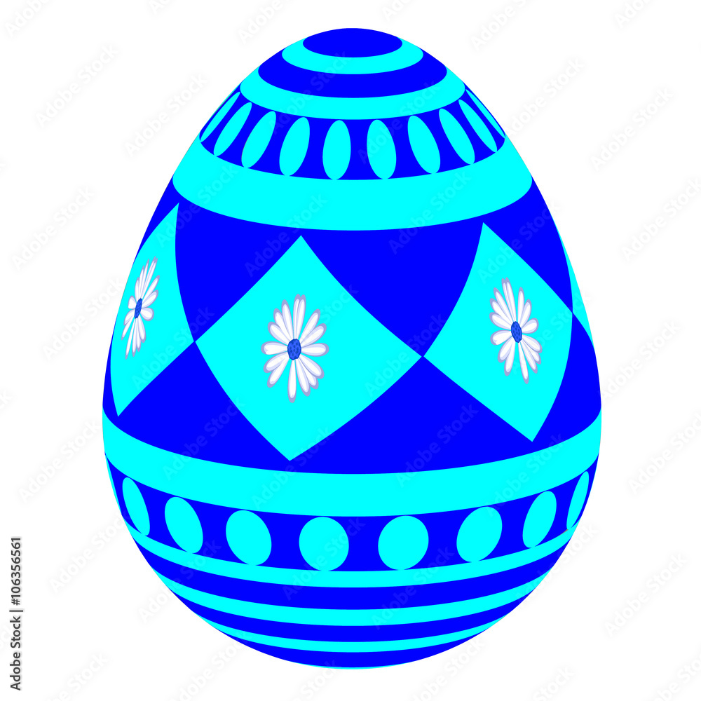 blue Easter egg illustration with white background blue Easter egg illustration with white background