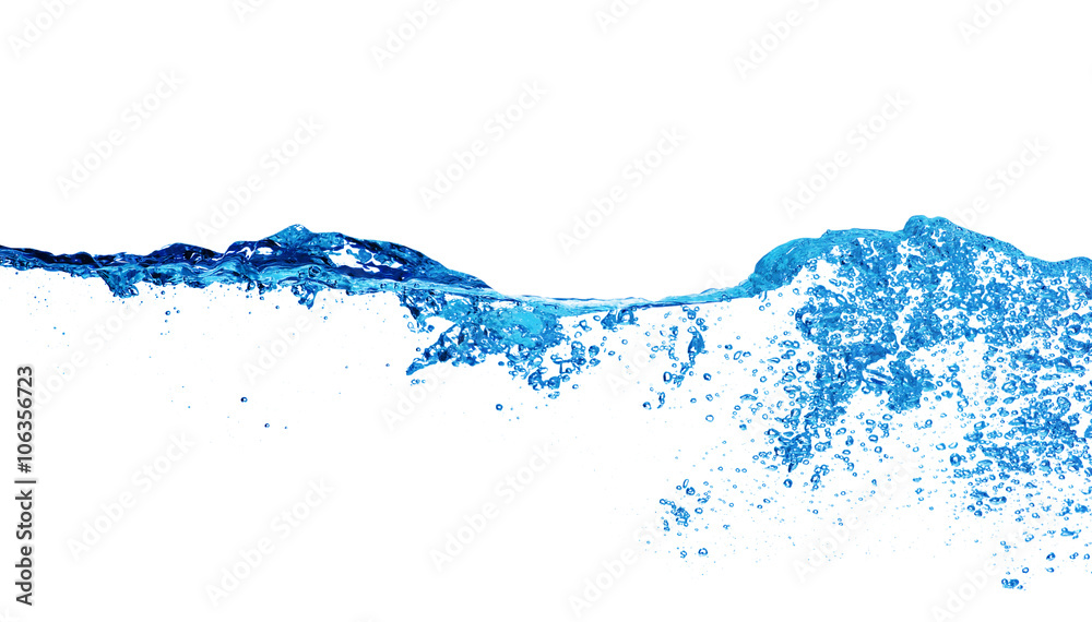 Water splash on the white Water splash on the white