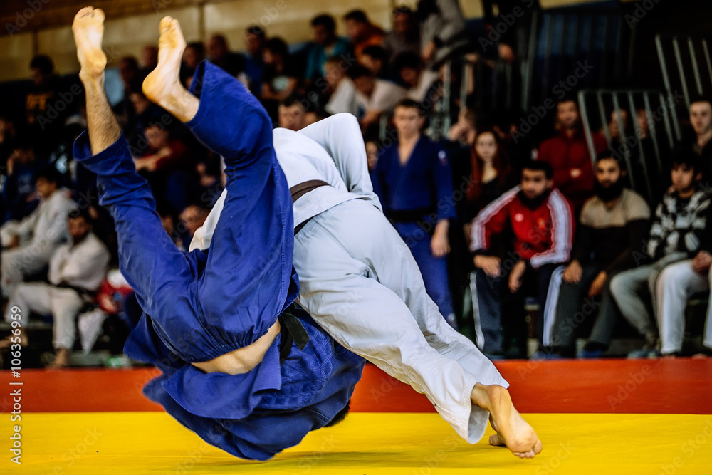 fighter judo throw for IPPON in competition judo Stock Photo Adobe Stock