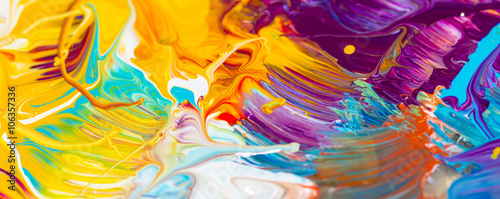 Farben, Malen, Farbmischung mit Gouache/ Acryl, Hintergrund, Panorama, bunt, farbenfroh