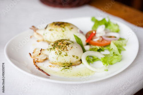Grilled cuttlefish with salad