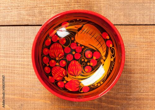 Foto Utensil with khokhloma pattern