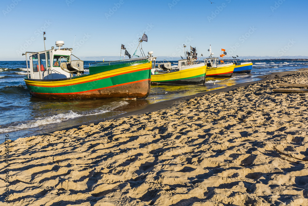 Fishing boats of fishermen on the beach. Fishing boats of fishermen on the beach.