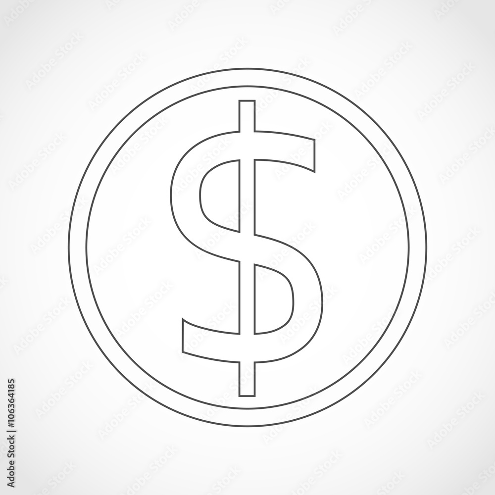The dollar icon - vector illustration. The dollar icon - vector illustration.