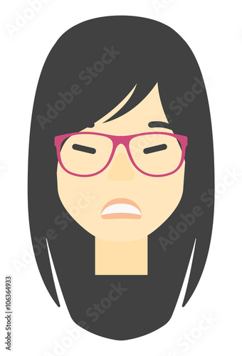 Screaming aggressive woman.