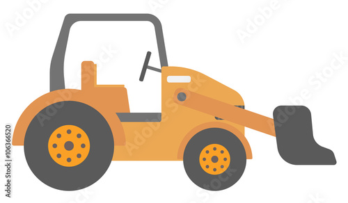 Large yellow bulldozer