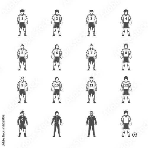 Soccer Player icon set