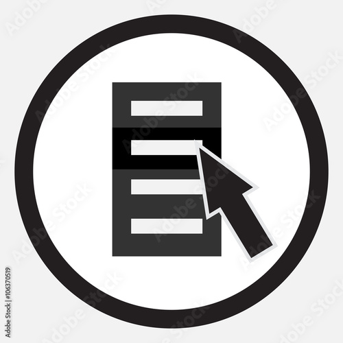Choose from list cursor icon black white