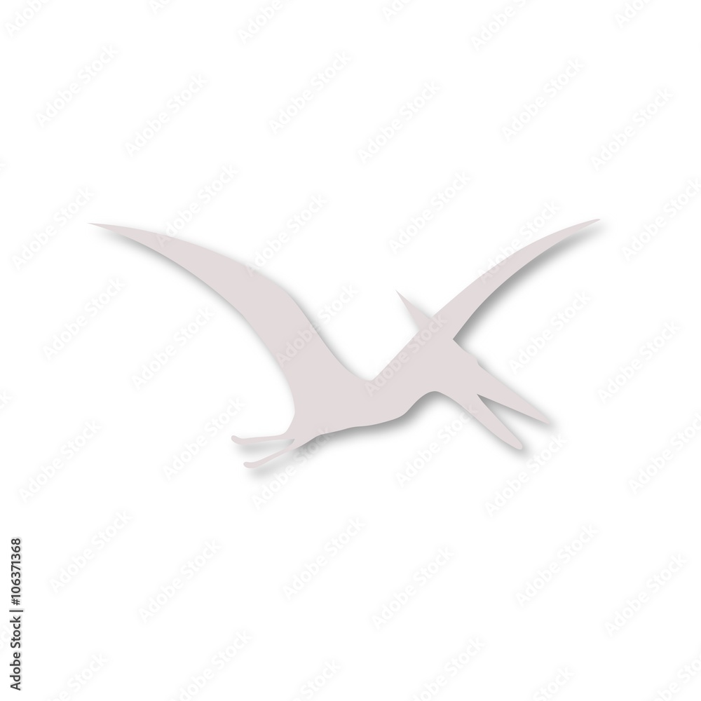 Obraz premium Pterodactyl silhouette icon