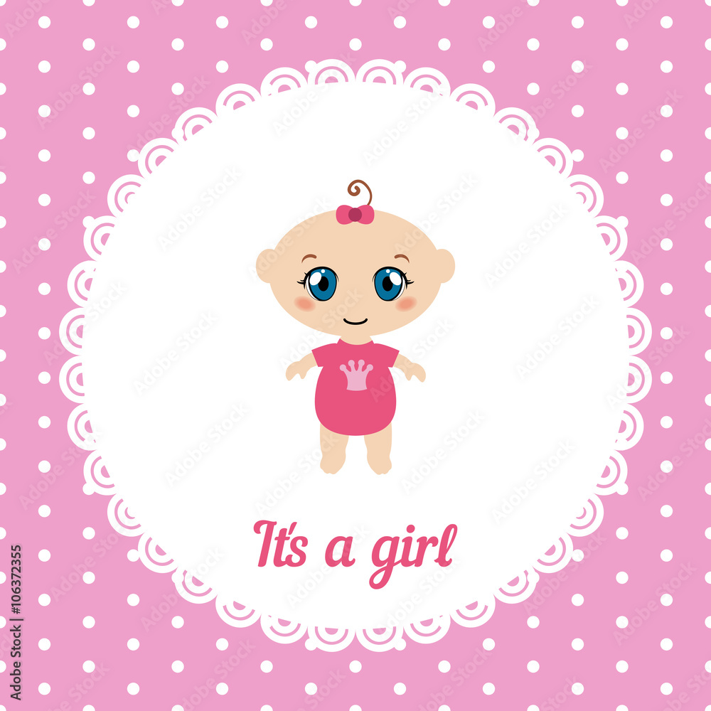 Cute Baby Girl Card