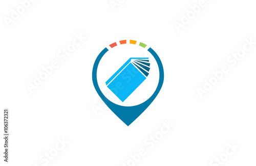 Free Download pin book icon education logo - GFXLoad