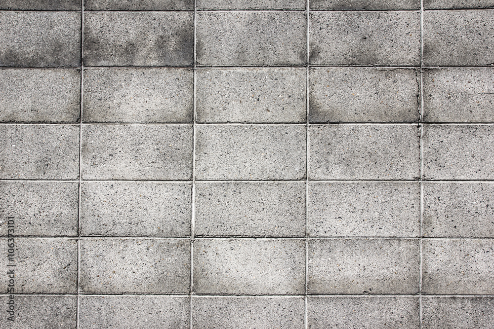 Naklejka premium Gray brick wall background.