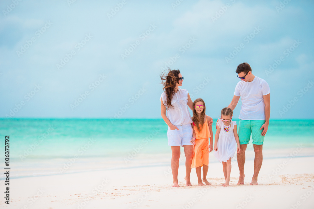 Young family on vacation