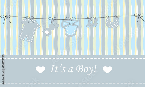 It's a boy con ropita tendida.