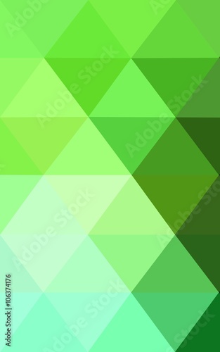 Green polygonal design pattern, which consist of triangles and gradient in origami style.