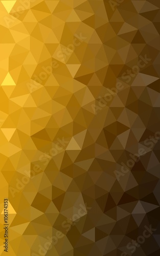 Dark orange polygonal design pattern, which consist of triangles and gradient in origami style.