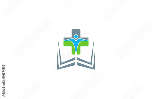 book abstract medical logo