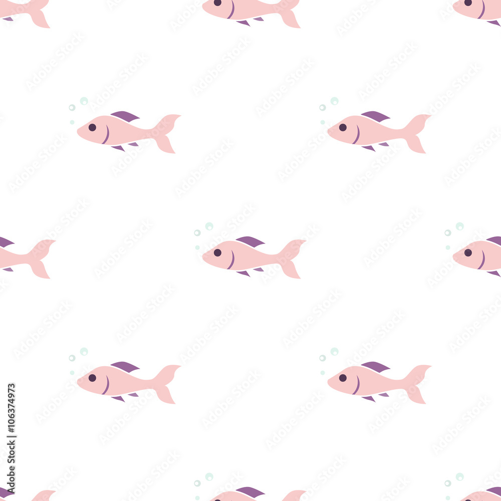 Naklejka premium Color illustration of aquarium fish icon