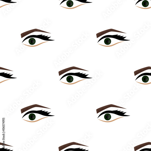 Color illustration of makeup eye icon