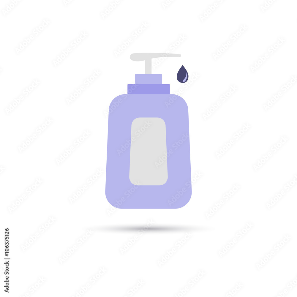 Color illustration of liquid soap icon Color illustration of liquid soap icon