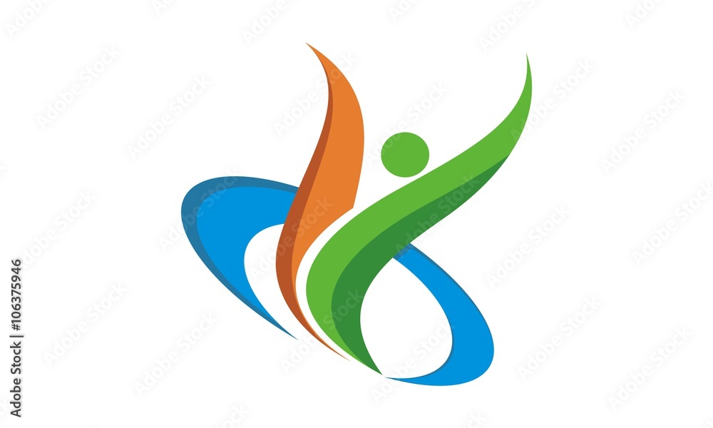Naklejka premium Figure Logo Vector