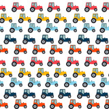 Ftat Tractor Seamless Pattern Background Vector Illustration