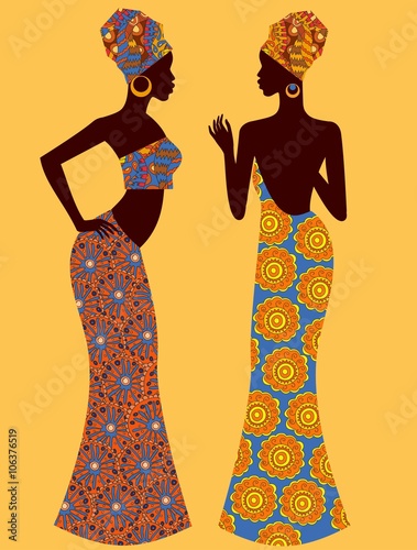 silhouette of a beautiful African woman
