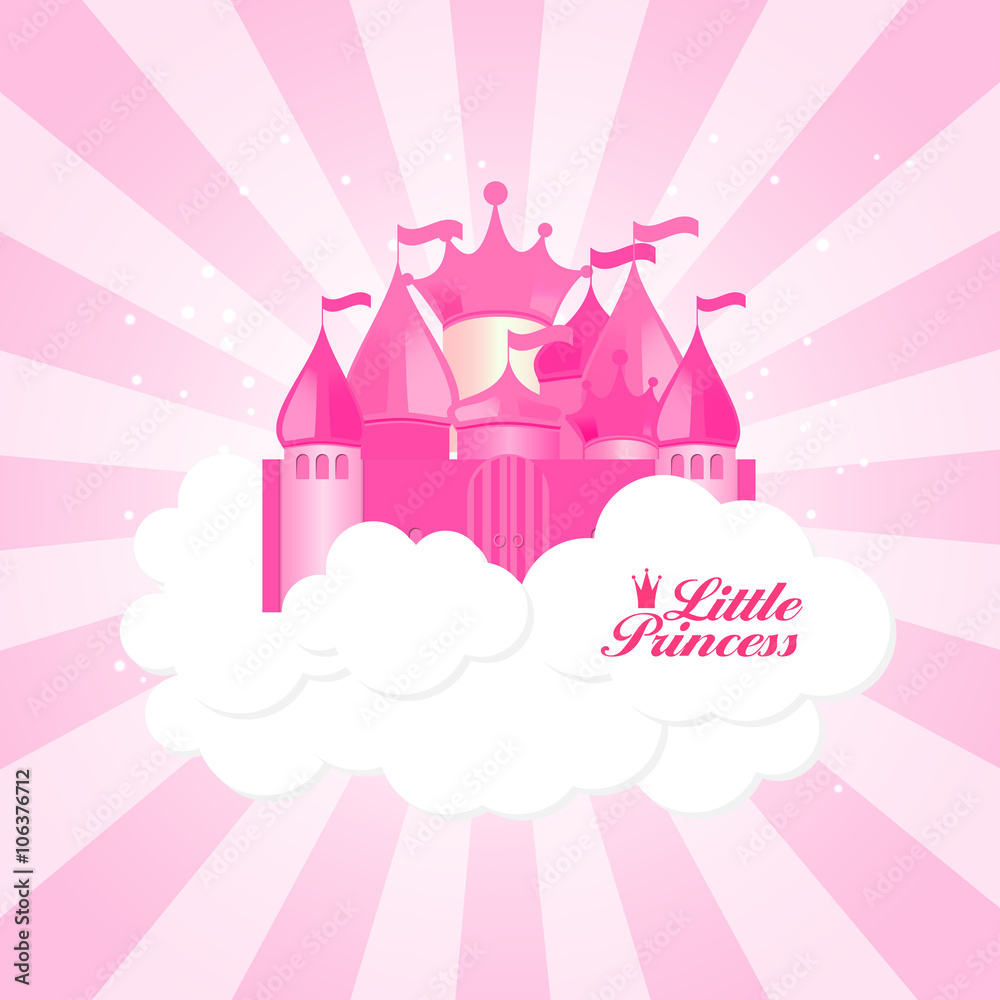 Little Princess Background Vector Illustration