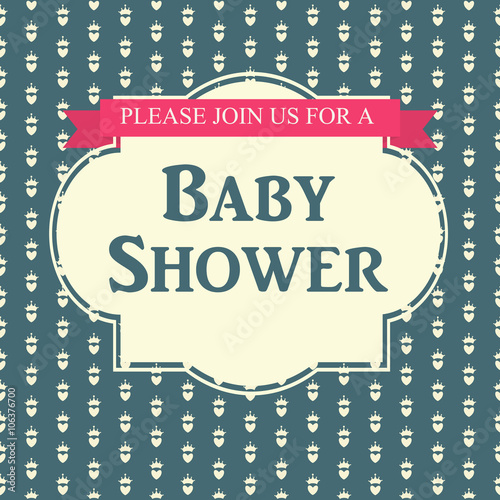 Baby Shower Invitation Vector Illustration