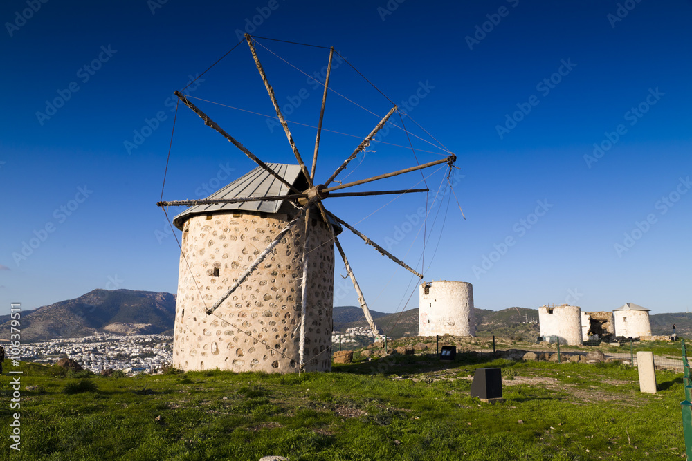 Windmills in Bodrum Windmills in Bodrum