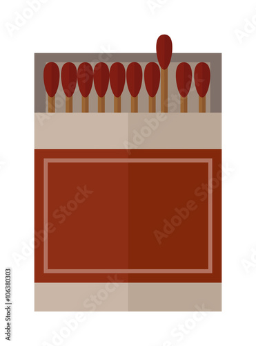 Vector burning matches sticks