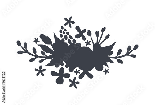 Vector circular floral wreaths with leaves central space for your text. 